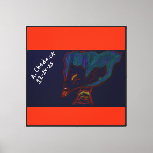 Roter Tiger-Elfenkönig Leinwanddruck
