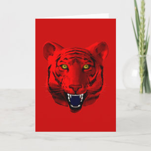 Roter Tiger Feiertagskarte
