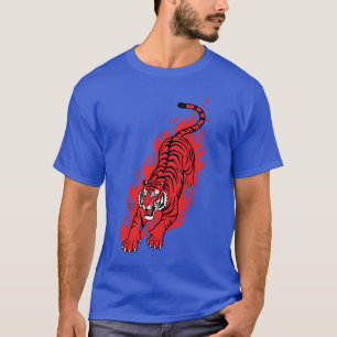 Roter Tiger flammend - T-Shirt von Waldbränden