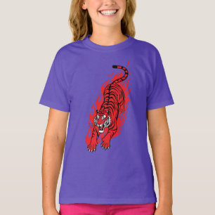 Roter Tiger flammend - T-Shirt von Waldbränden