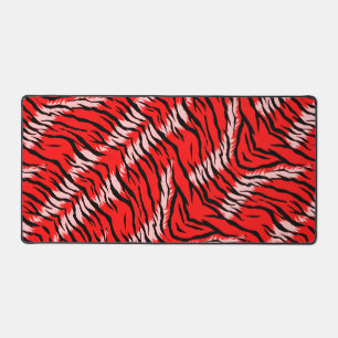 Roter Tiger-Tierhaut-Muster-Design  Schreibtischunterlage