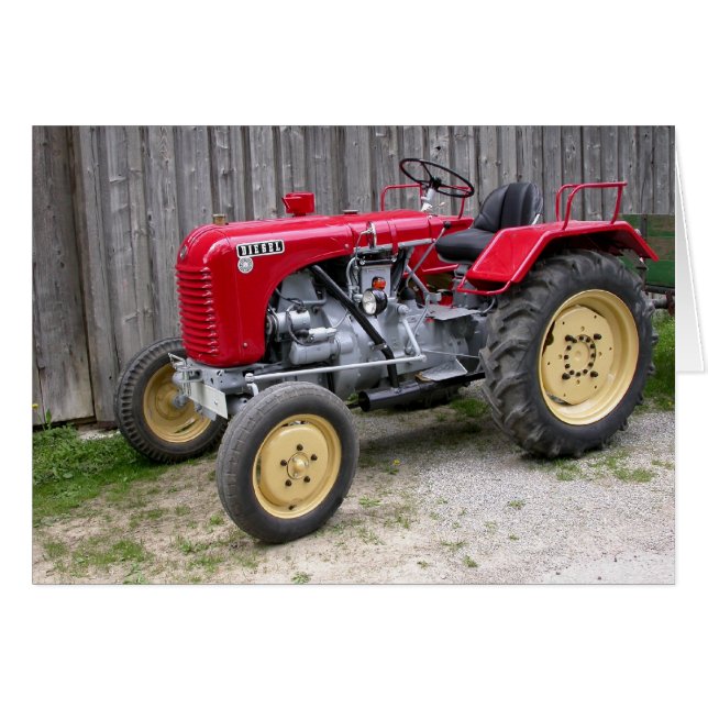 Roter Traktor (Vorderseite (Horizontal))