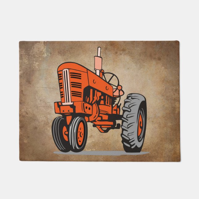 ROTER TRAKTOR FUßMATTE (Vorderseite)