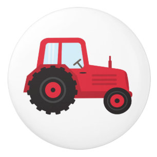 Roter Traktor Keramikknauf