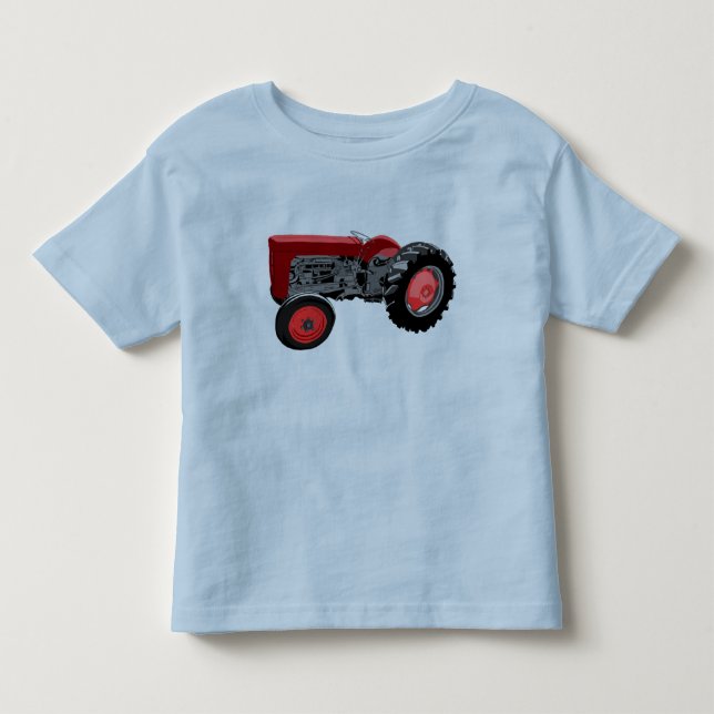 Roter Traktor Kleinkind T-shirt (Vorderseite)