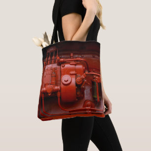 Roter Traktor-Motor Tasche