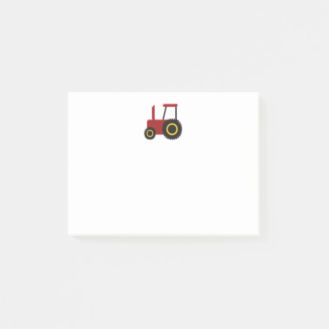 Roter Traktor Post-it Klebezettel (Vorderseite)