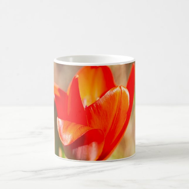 Roter Tulip-Blossom Kaffeetasse (Mittel)
