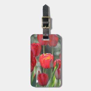 Roter Tulpe-Gepäck-Umbau personalisiert Gepäckanhänger