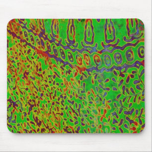 Roter u. grüner Batik abstraktes Mousepad