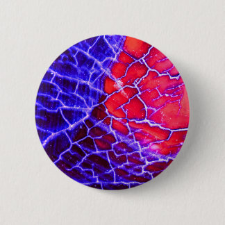 Roter u. lila gebrochener Quarz-Kristall Button