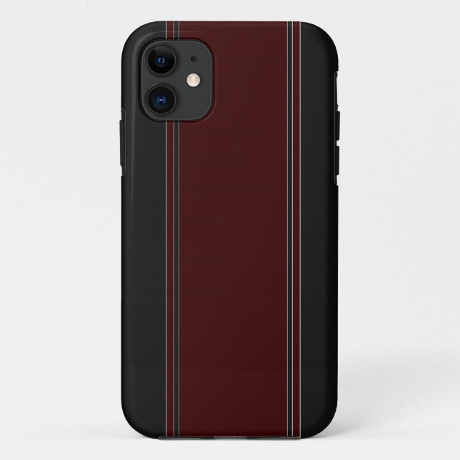 Roter u. schwarzer Kohlenstoff-Faser iPhone 5 Case-Mate iPhone Hülle (Rückseite)
