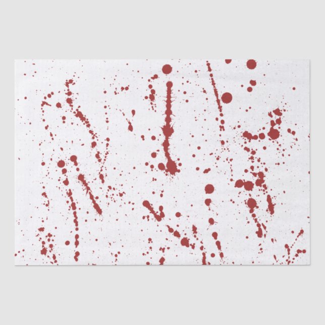Roter u. weißer blutiger Spritzer, Spaß Halloween Seidenpapier (Vorderseite)