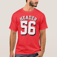 Roter u. weißer Sport-Jersey-Entwurf der