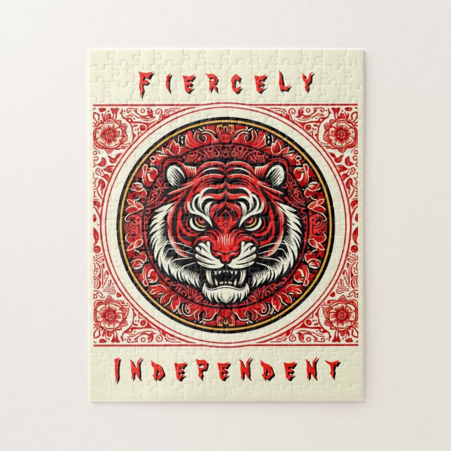 Roter Unabhängiger Tiger (Vertikal)