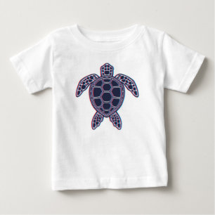 Roter und blauer Anaglypheneffekt 3D-Glitch-Effekt Baby T-shirt