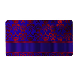 Roter und blauer Damastwirbel