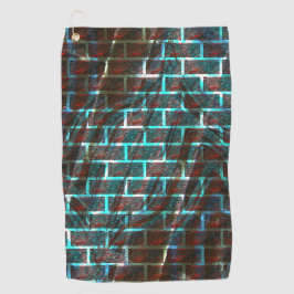 Roter und blauer Farbeffekt, Gitter oder Kratzstei Golfhandtuch