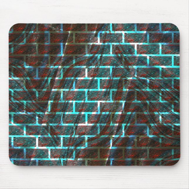 Roter und blauer Farbeffekt, Gitter oder Kratzstei Mousepad (Vorne)