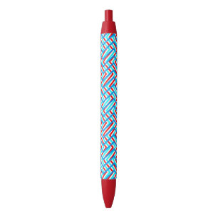 Roter und blauer Grafik-Print Kugelschreiber
