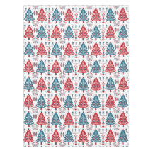 Roter und blauer skandinavischer Weihnachtsbaum-Vo