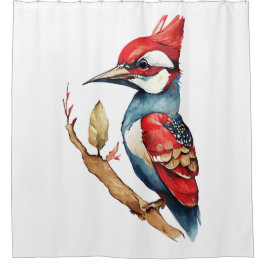 Roter und Blauer Specker Duschvorhang