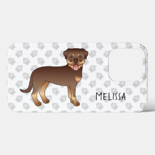 Roter und brauner Rottweiler Süßer Cartoon-Hund un Case-Mate iPhone Hülle