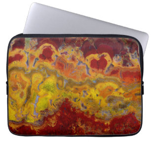 Roter und gelber Crayloa Jasper Laptopschutzhülle