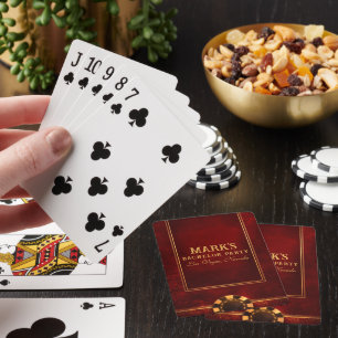 Roter und Goldener Vegas Casino Junggesellenabschi Spielkarten