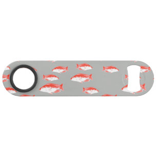 Roter und Grauer Fisch Speed Flaschenöffner