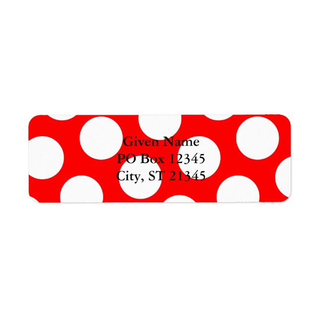 Roter und großer weißer Polka-Dot (Vorne)
