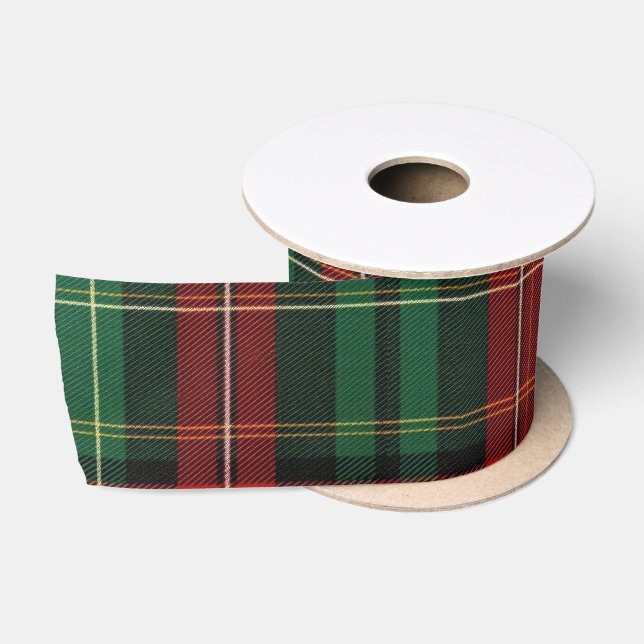 Roter und grüner Tartan Kariert Satinband (Spule)