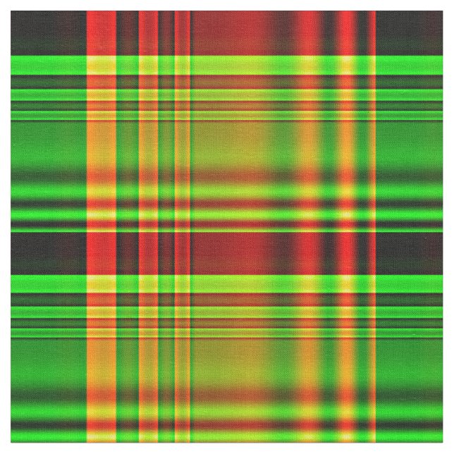Roter und grüner Tartan kariert Stoff (Nahaufnahme)