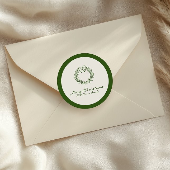 Roter und grüner Weihnachtsbaum Runder Aufkleber (Von Creator hochgeladen)