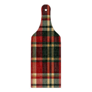 Roter und kiefern-grüner Tartan Karo Klassisches W Schneidebrett