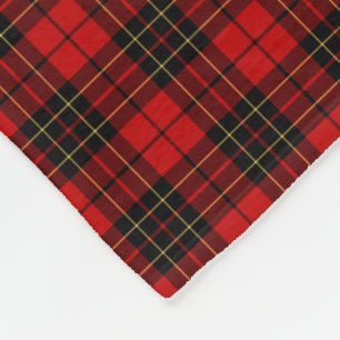 Roter und schwarzer Brodie ClanTartan Fleecedecke