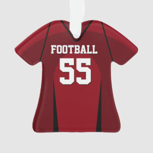 Roter und schwarzer Fußball Jersey Ornament