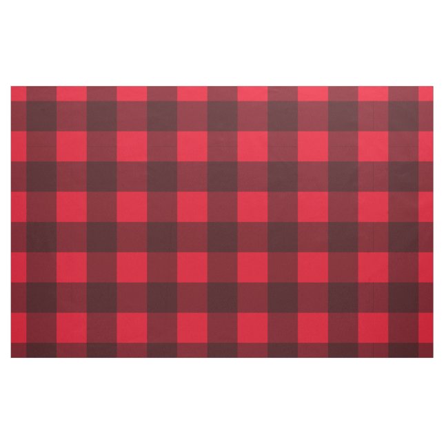 Roter und schwarzer Lumberjack Buffalo karierter F Stoff (Fat Quarter (45,7 x 55,9 cm))