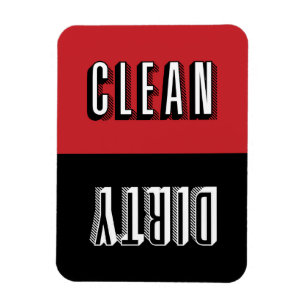 Roter und schwarzer moderner Block-Typografie-Gesc Magnet