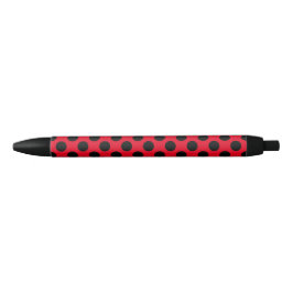 Roter und schwarzer Polka-Dot Kugelschreiber