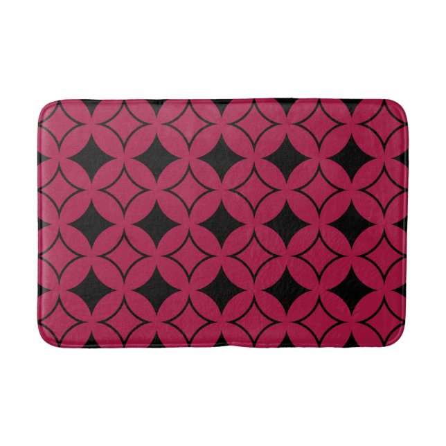 Roter und schwarzer Shippo Badematte (Vorderseite)