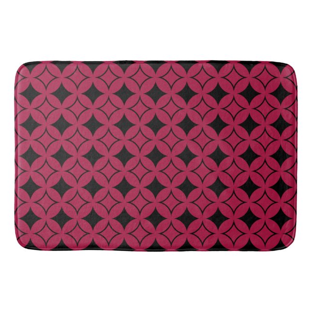 Roter und schwarzer Shippo Badematte (Vorderseite)