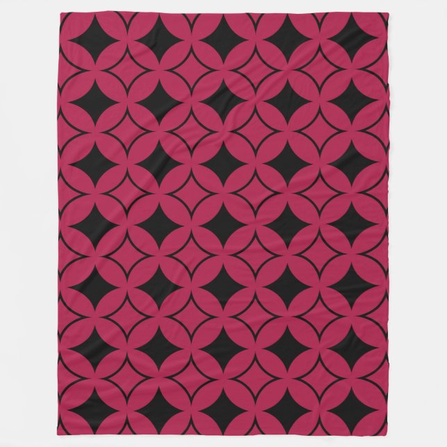 Roter und schwarzer Shippo Fleecedecke (Vorderseite)