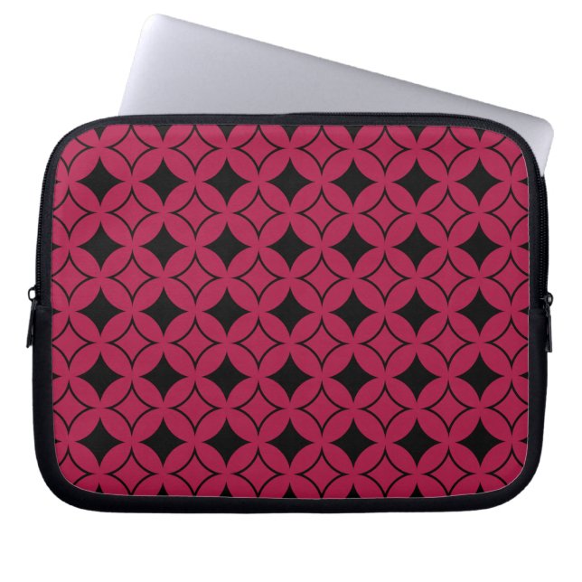 Roter und schwarzer Shippo Laptopschutzhülle (Vorderseite)