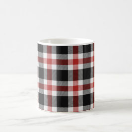 Roter und schwarzer Tartan Kaffeetasse