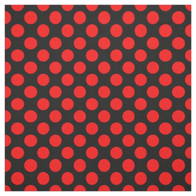 Roter und schwarzer Tupfen Stoff (Muster)