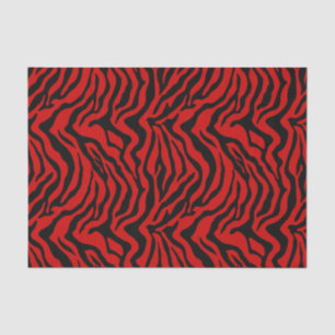 Roter und schwarzer Zebrastreifen Seidenpapier