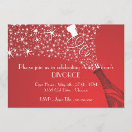 Roter und Weißer Champagner - Einladung zur Scheid