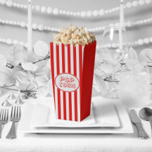 Roter und weißer Film Popcorn