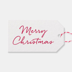 Roter und weißer frohe Weihnacht-Geschenk-Umbau Geschenkanhänger